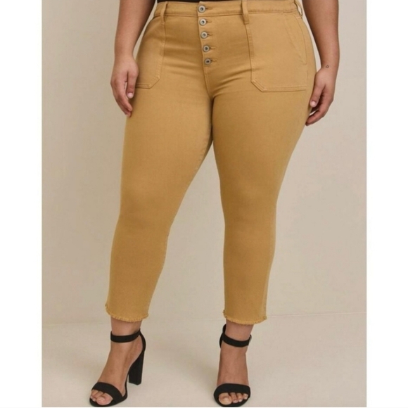 NWT Torrid Mom Straight Vintage Stretch High-Rise Jean Golden Size 18R - Picture 2 of 8